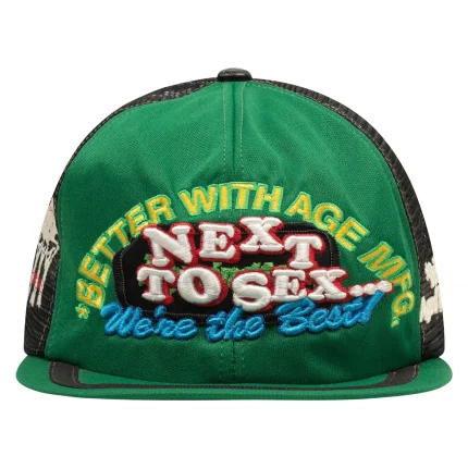 Better with age next to sex hats green